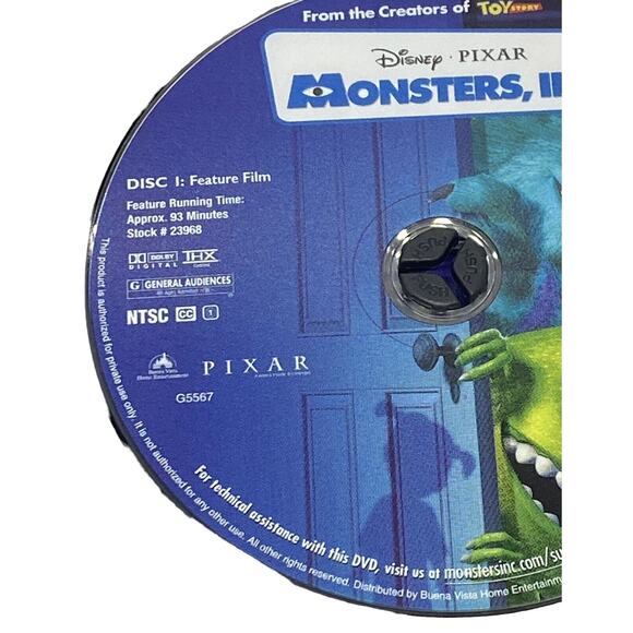 Monsters, Inc. Animation Movie DVD 2002 2-Disc Collector's Edition Family Kids - Picture 7 of 16